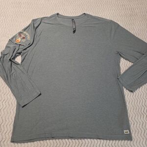 Vuori Strato Tech Tee Mens XXL Performance Long Sleeve Athleisure Heather Gray